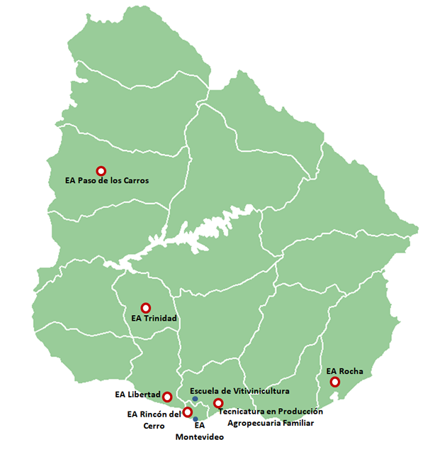 Mapa escuelas integradas proyecto P